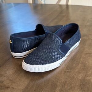 Lauren Ralph Lauren Blue and White Loafers for Effortless Style runs small